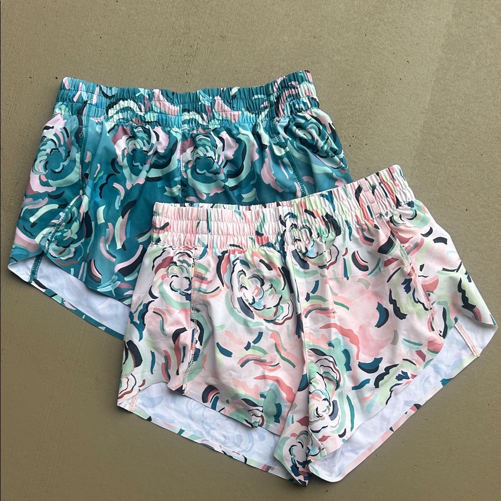Athleta Hustle 3” Floral Patterned Athletic Shorts